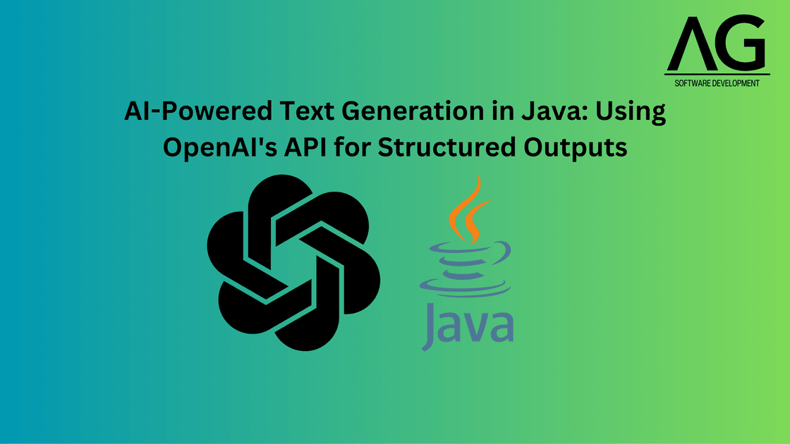 Illustration of Java code in a Spring Boot application integrating with OpenAI's API to produce structured JSON outputs.